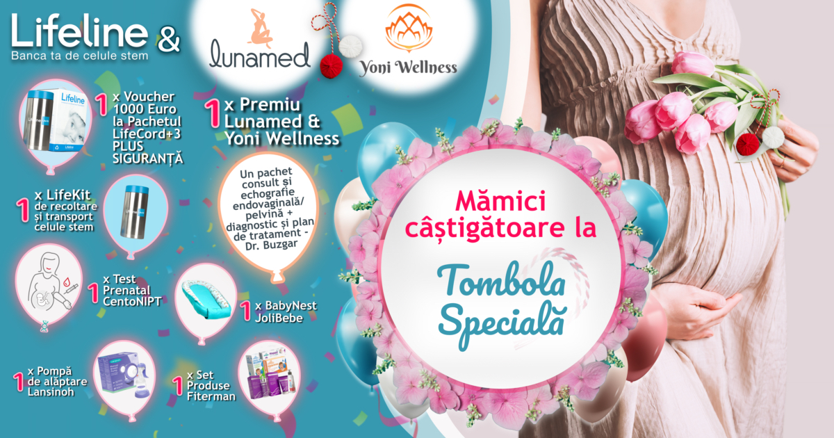 Mămică câștigătoare la Tombola Speciala Lifeline & Lunamed & Yoni Wellness