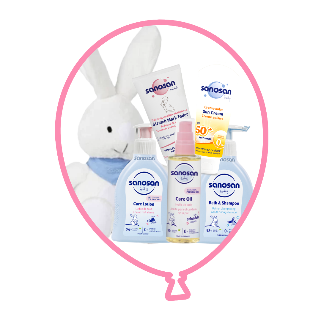1 x Pachet cu produse de îngrijire mami și bebe de la Sanosan